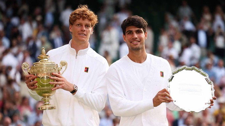 Sinner đánh bại&nbsp;Alcaraz&nbsp;ở chung kết Wimbledon cách đây không lâu