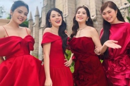 ' Mẹ 4 con ' Vân Trang đọ sắc cùng hội chị em sau giảm 24 kg