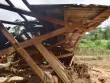 Cảnh núi đồi nham nhở, nhà cửa tan hoang sau lũ quét ở bản Háng Pu Xi, Điện Biên