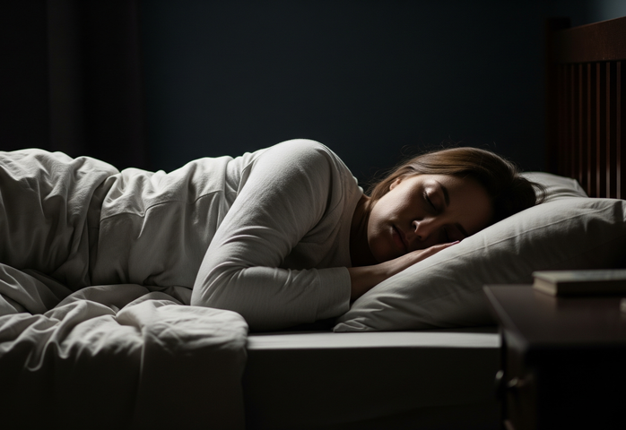 Ngoài thời lượng ngủ, nhiều đặc điểm khác liên quan đến giấc ngủ cũng tác động mạnh mẽ đến sức khỏe - Minh họa AI: Thu Anh