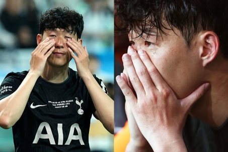 Son Heung Min bật khóc nức nở ở trận cuối chơi cho Tottenham, đồng đội tri ân đặc biệt