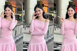 Hoa hậu Ý Nhi trở lại Úc học tập, trang phục sân bay được khen đáng yêu