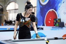 Hot girl Hàn Quốc thắng nam cơ thủ tại giải  World Cup của bi-a Việt Nam 