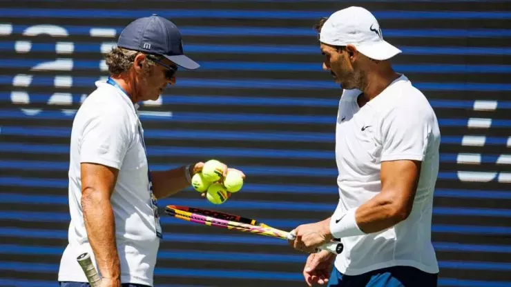 HLV Francis Roig thời còn huấn luyện Nadal. Ảnh: FREY/TPN