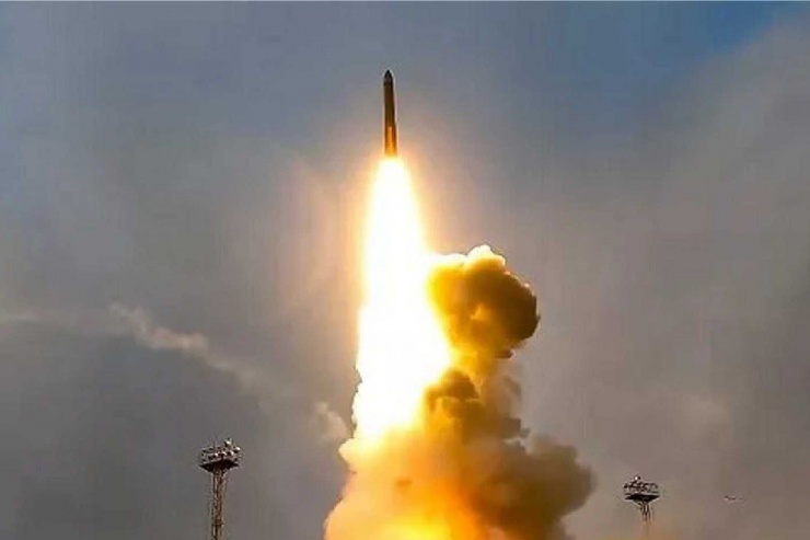 Tên lửa Oreshnik có tầm bắn lên tới 5.500 km. (Ảnh: Lực lượng vũ trang Liên bang Nga)