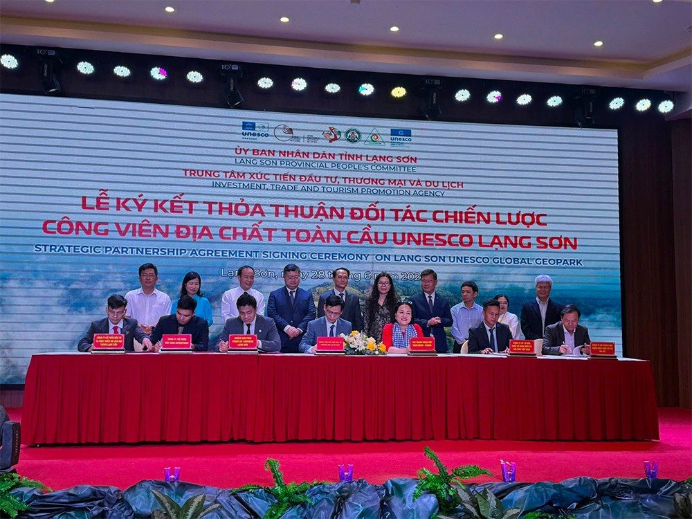 Bà Nguyễn Thị Ngân là đại biểu danh dự tại buổi lễ ký kết.