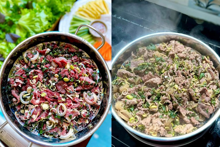 Loại lá tốt như thần dược hấp với thịt bê ngon miễn chê - 1