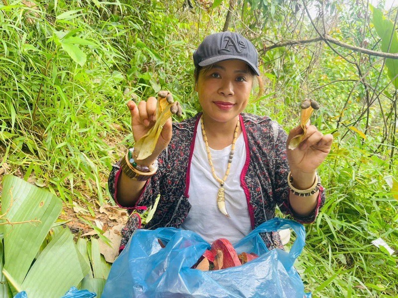 Quả ươi bay được mọi người thi nhau mua với giá 600 nghìn đồng/kg nhưng không đủ bán. (Ảnh: Nguyễn Thương)