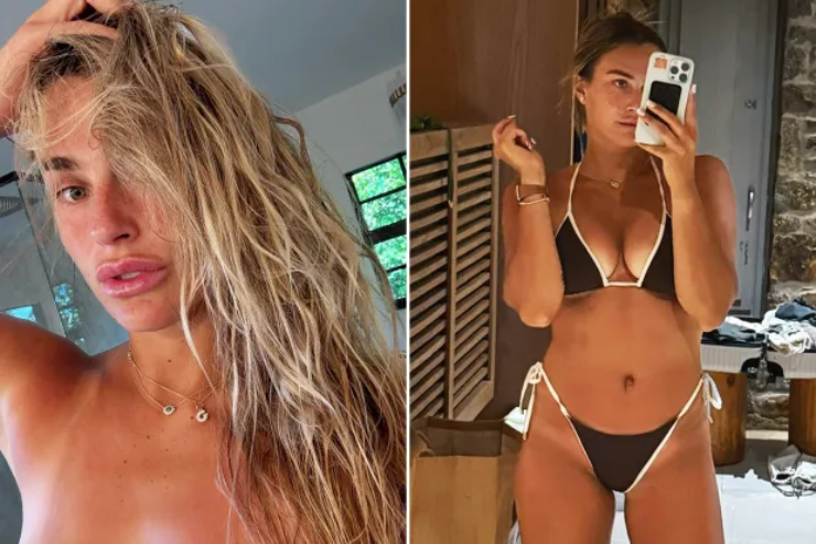 Khác với sự mạnh mẽ khi thi đấu, Sabalenka cực gợi cảm khi mặc bikini