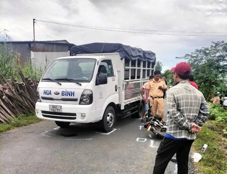 Vụ tai nạn khiến nữ sinh Nguyễn Ngọc Bảo Trân tử vong. Ảnh: CA