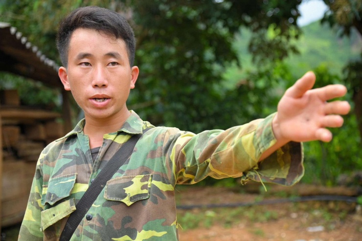 Anh Mùa A Thi (26 tuổi) - Trưởng bản Háng Pu Xi. Ảnh: Thái Dương