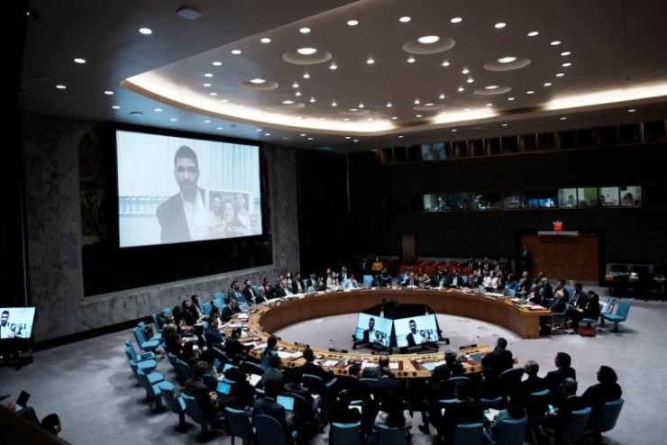 Hội đồng Bảo an LHQ họp về xung đột giữa Israel và Hamas. Ảnh: Reuters