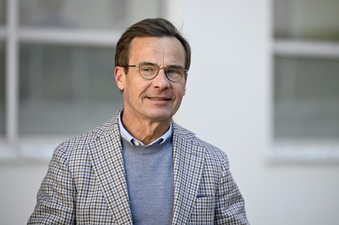 Thủ tướng Thụy Điển Ulf Kristersson thăm Phần Lan ngày 26/5. Ảnh: AFP