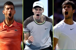 Bảng xếp hạng tennis mới nhất: Sinner bỏ xa Alcaraz