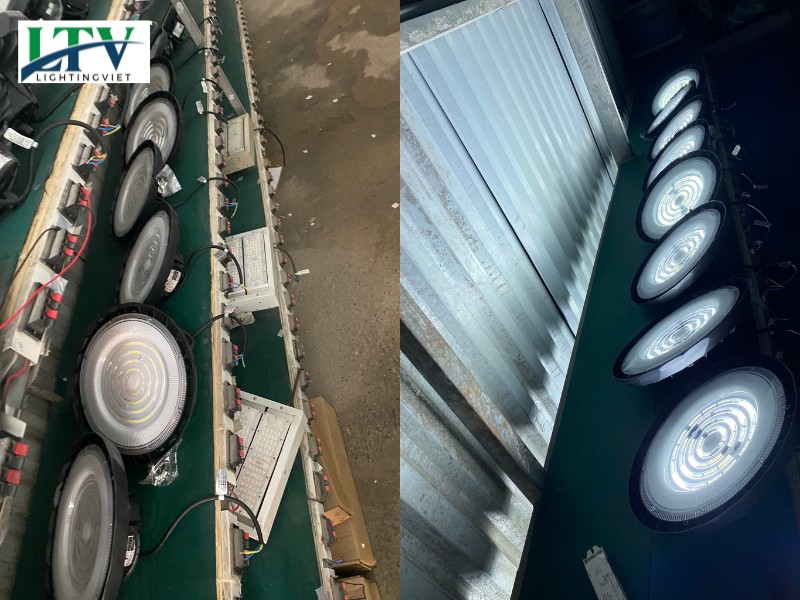 Đèn LED nhà xưởng LTV trải qua quy trình kiểm định nghiêm ngặt từ linh kiện đến thành phẩm