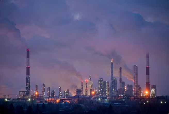 Một nhà máy lọc dầu ở thành phố Omsk, Siberia, Nga, được chụp vào tháng 2 năm 2023.