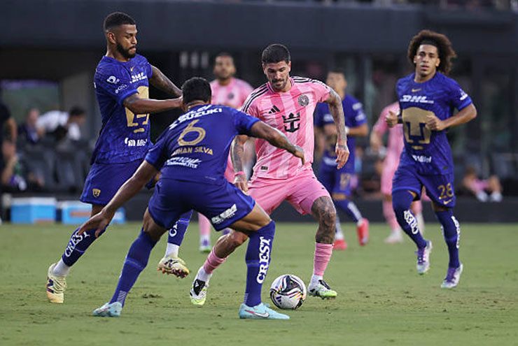 Video bóng đá Inter Miami - Pumas: Suarez - De Paul bùng nổ thay Messi (Leagues Cup)