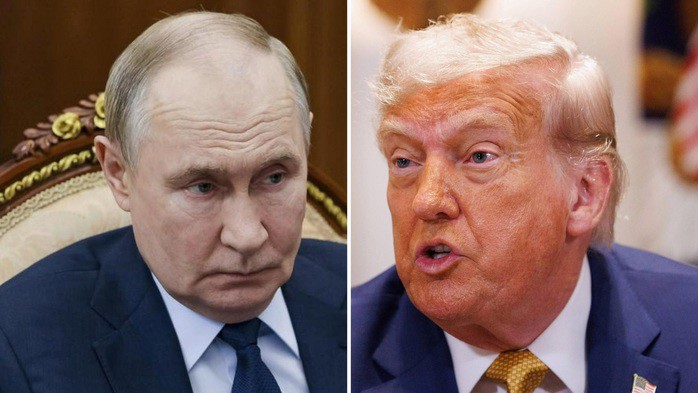 Tổng thống Nga Vladimir Putin và Tổng thống Mỹ Donald Trump. Ảnh: The Nightly