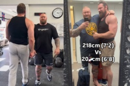 "Người khổng lồ" 2m18 khiến "Thần Thor" Iceland phát khiếp khi chạm trán