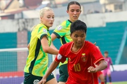 Video bóng đá nữ Myanmar - Australia: Trừng phạt sai lầm, bất ngờ xuất hiện (ASEAN Cup)