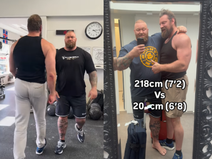 Bjornsson thừa nhận không quen khi gặp người mà anh phải ngước lên nhìn, đó là Richters