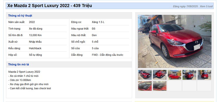 Mazda2 Hatchback cũ bán lại giá cực hợp lý - 1