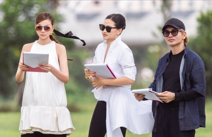 Từ trái sang: Thanh Hằng, Hà Đỗ, Nam Trung - bộ ba gây tranh luận trong tập mở màn Vietnam’s Next Top Model 2025.