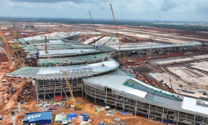 Công trường sân bay Long Thành, tháng 7/2025. Ảnh: Phước Tuấn