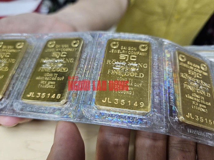 Giá vàng miếng SJC tăng cao