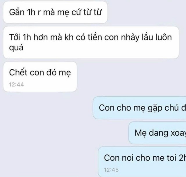 Nội dung một đoạn tin nhắn trong vụ việc. Ảnh: Công an tỉnh Đồng Nai