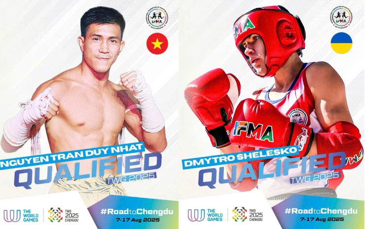 Đánh bại võ sĩ Trung Quốc, Duy Nhất (bên trái) sẽ chạm trán với top 1 thế giới Dmytro Shelesko (bên phải)