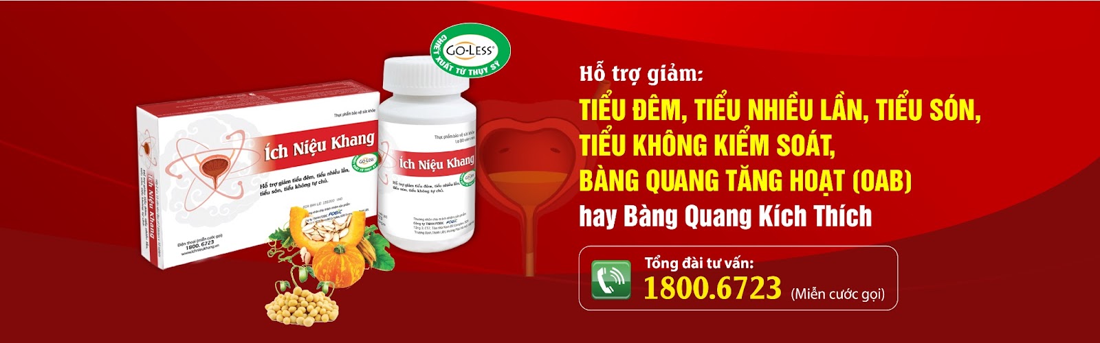 Ích Niệu Khang hỗ trợ giảm các triệu chứng tiểu đêm, tiểu nhiều lần