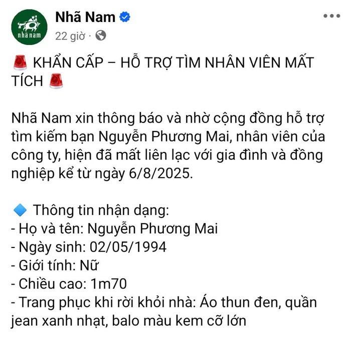 Thông báo của Công ty Nhã Nam, hiện Công an TP HCM đã vào cuộc