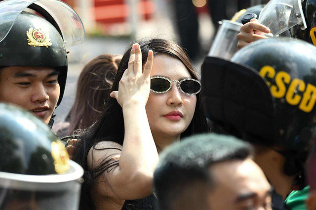 Thiếu tá Lê Thị Mai Ly trong vai 