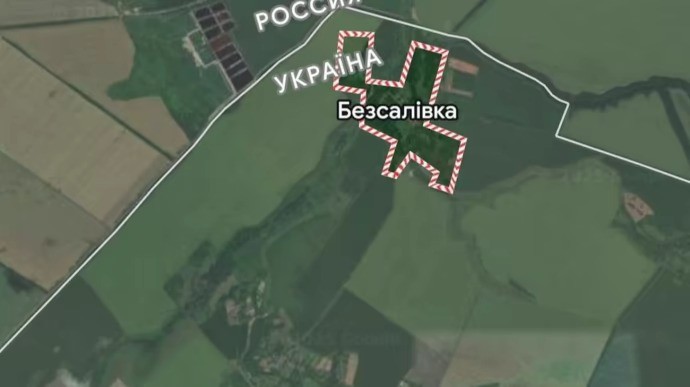 Làng Bezsalivka trên bản đồ (ảnh: Pravda)