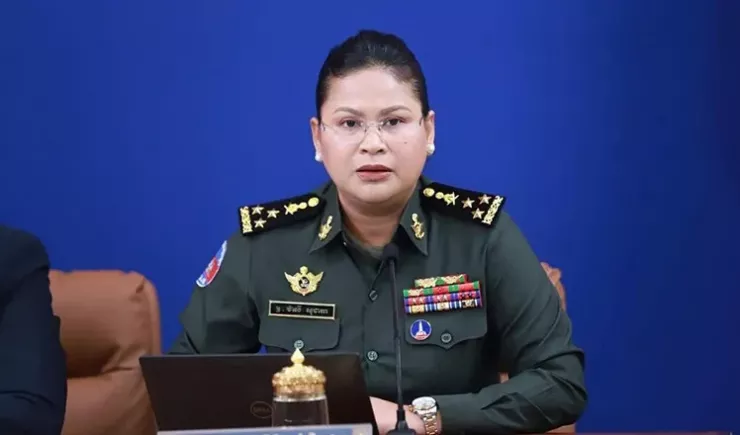 Người phát ngôn Bộ Quốc phòng Campuchia Maly Socheat. Ảnh: KHMER TIMES