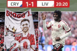 "Nổi da gà" tân binh Liverpool ghi siêu phẩm ở 20 phút 20 giây, tưởng nhớ Jota