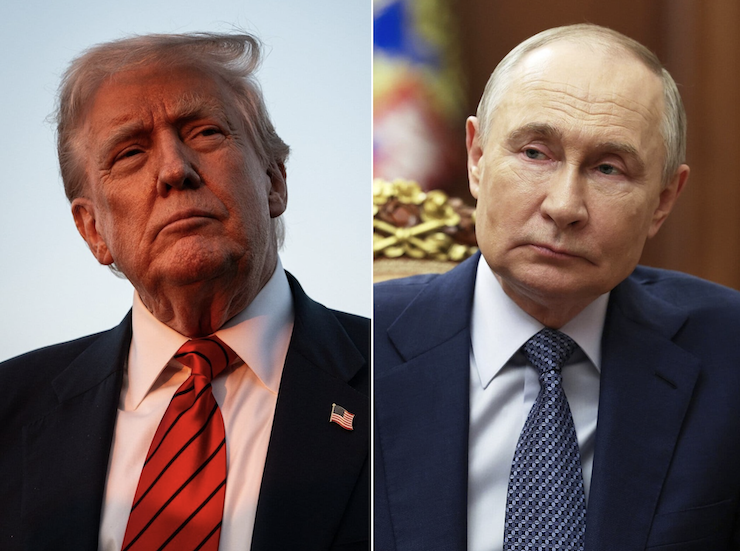 Tổng thống Mỹ Donald Trump (trái) và Tổng thống Nga Vladimir Putin. Ảnh: THE NEW YORK TIMES
