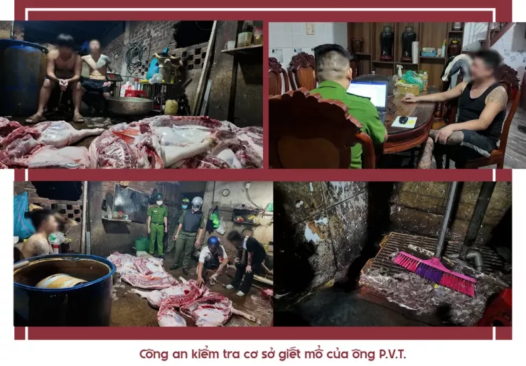 Ớn lạnh lò mổ heo '4 không' - Bài 1: Công an đột kích các lò mổ heo lậu giữa đêm - 15