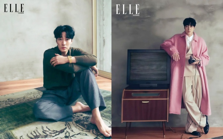 So Ji Sub thử nhiều kiểu trang phục khi xuất hiện trên Elle Đài Loan số tháng 7. Ảnh: Elle