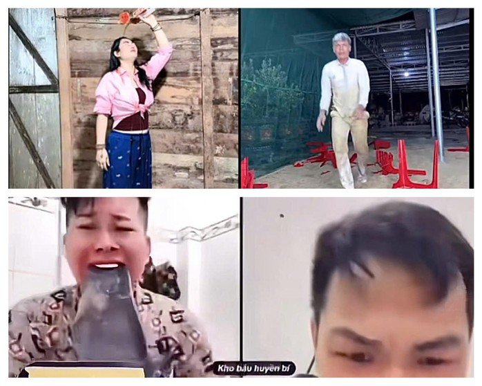 Kẻ thua cuộc trong PK phải “tắm” nước mắm lên người hoặc ngậm dép. (Ảnh lấy từ TikTok)