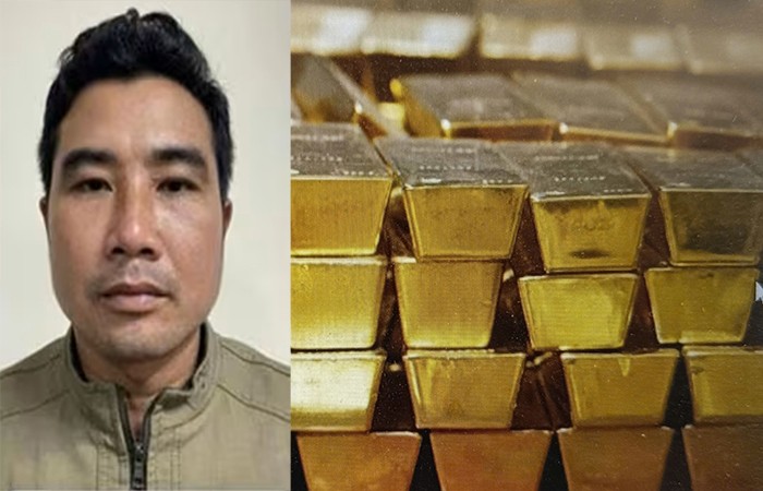 Bị can Nghĩa cùng tang vật.