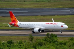 Lộ diện diện mạo Airbus A321NX đầu tiên của Sun PhuQuoc Airways - Khoác sắc hoàng hôn và bình minh đảo Ngọc
