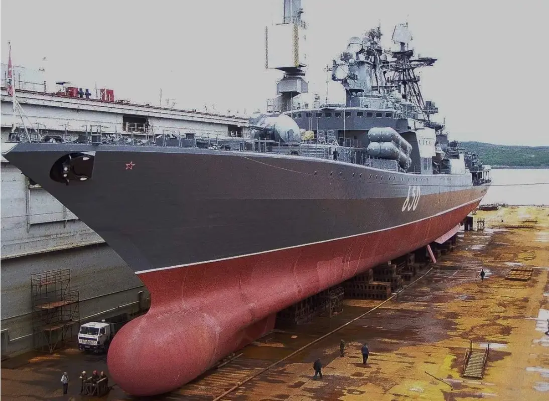 Tàu được hạ thủy năm 1989 vào thời Liên Xô và phải mất 10 năm, Nga mới hoàn tất chế tạo. Ảnh: Topwar.ru.