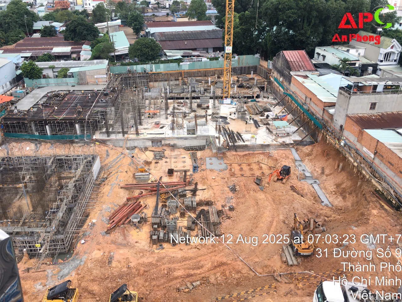 Tiến độ mới nhất tại công trường dự án Happy One Sora.