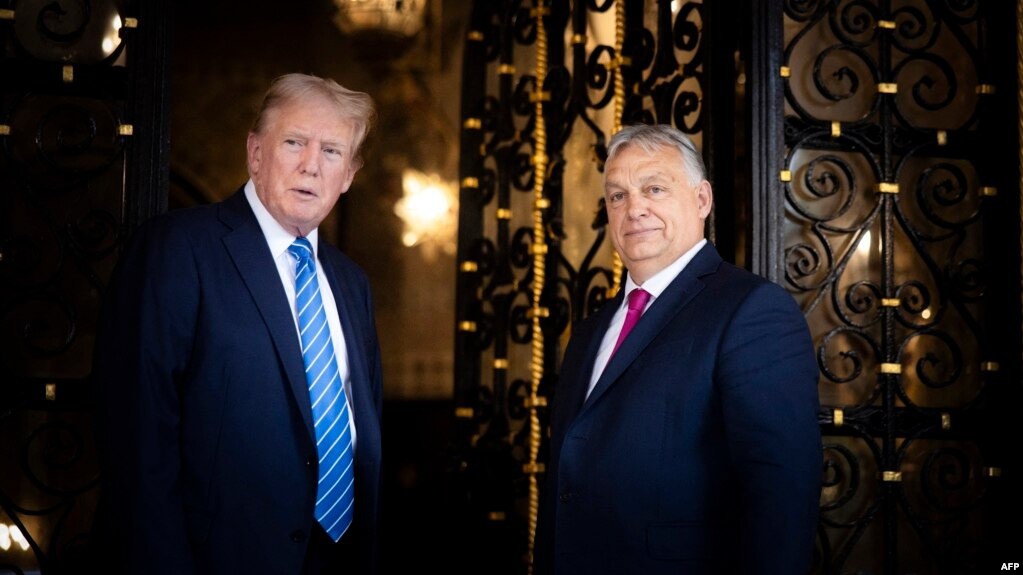 Ông Trump tiếp ông Orban tại dinh thự riêng ở Mar-a-Lago, bang Florida, năm 2024. Ảnh: AFP
