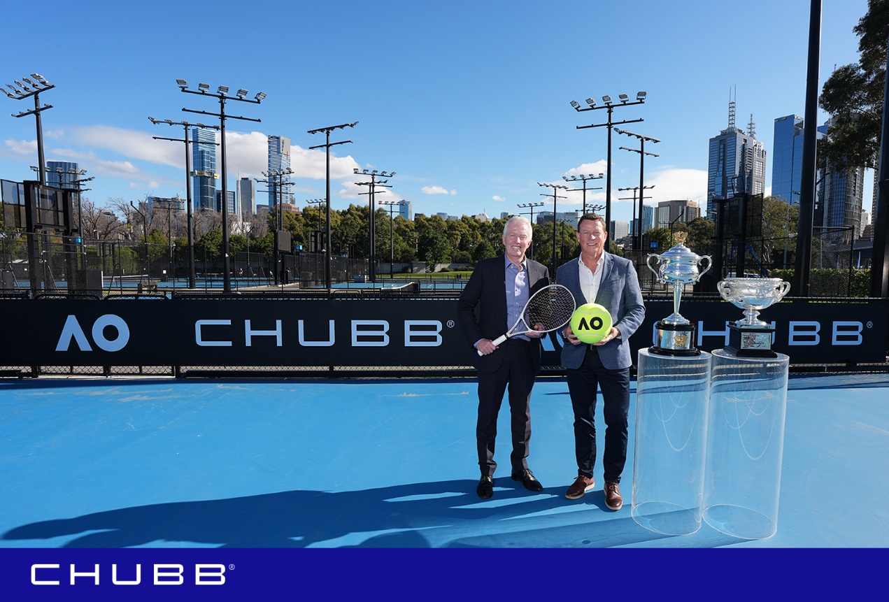 Ông Craig Tiley – Giám đốc Điều hành Tennis Australia và ông Marcos Gunn – Chủ tịch Khu vực Châu Á – Thái Bình Dương của Chubb