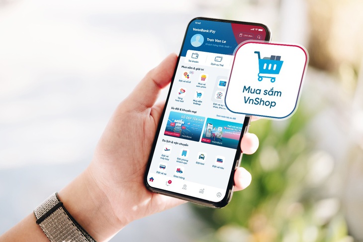 Mua sắm VnShop trên ứng dụng VietinBank iPay Mobile.