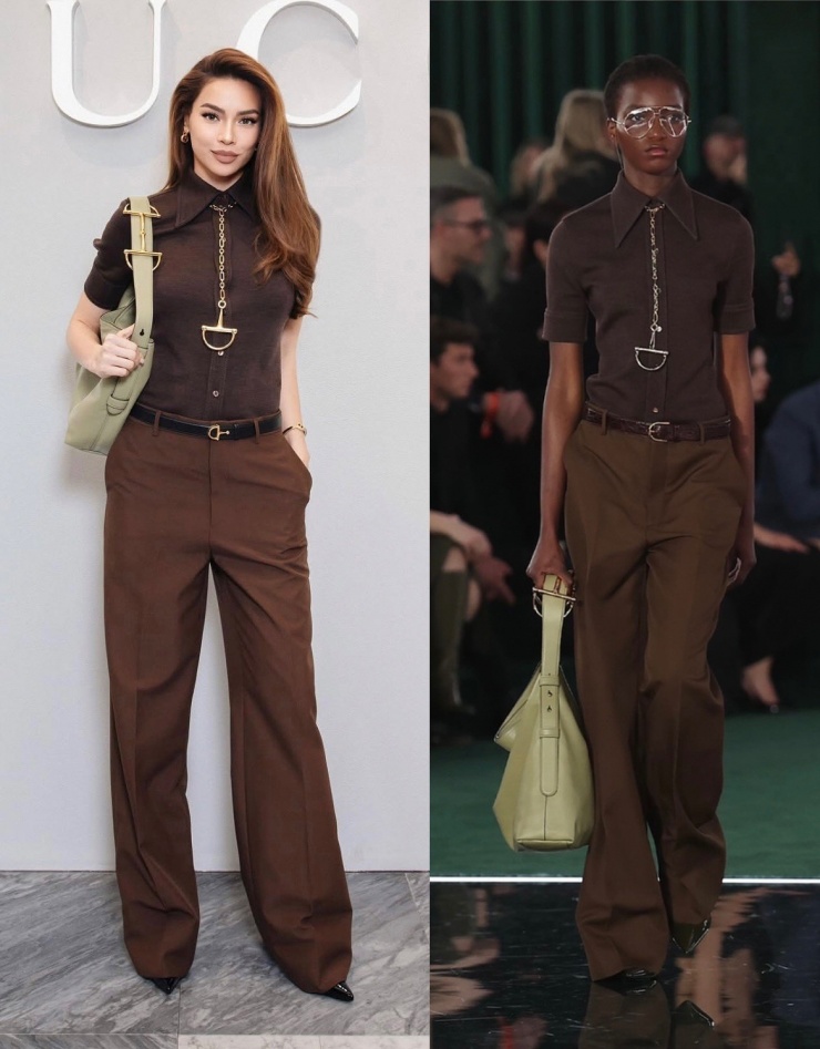 Hồ Ngọc Hà &#39;một chín một mười&#39; với mẫu Gucci khi mặc trùng đồ - 2