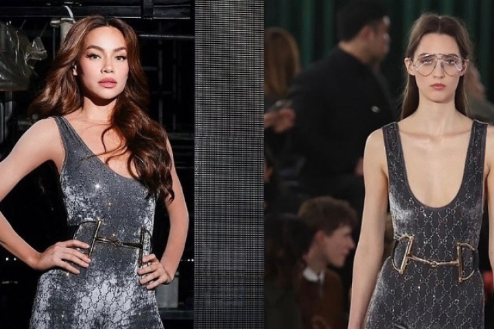 Hồ Ngọc Hà 'một chín một mười' với mẫu Gucci khi mặc trùng đồ